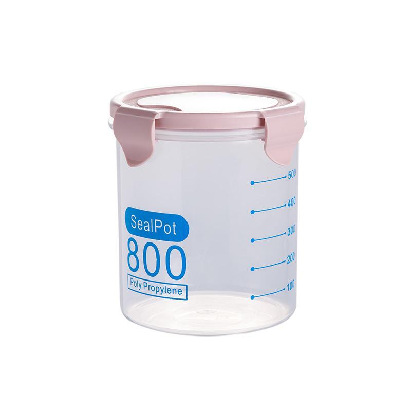 Průhledná plastová dóza se vzduchotěsným víčkem pro skladování potravin