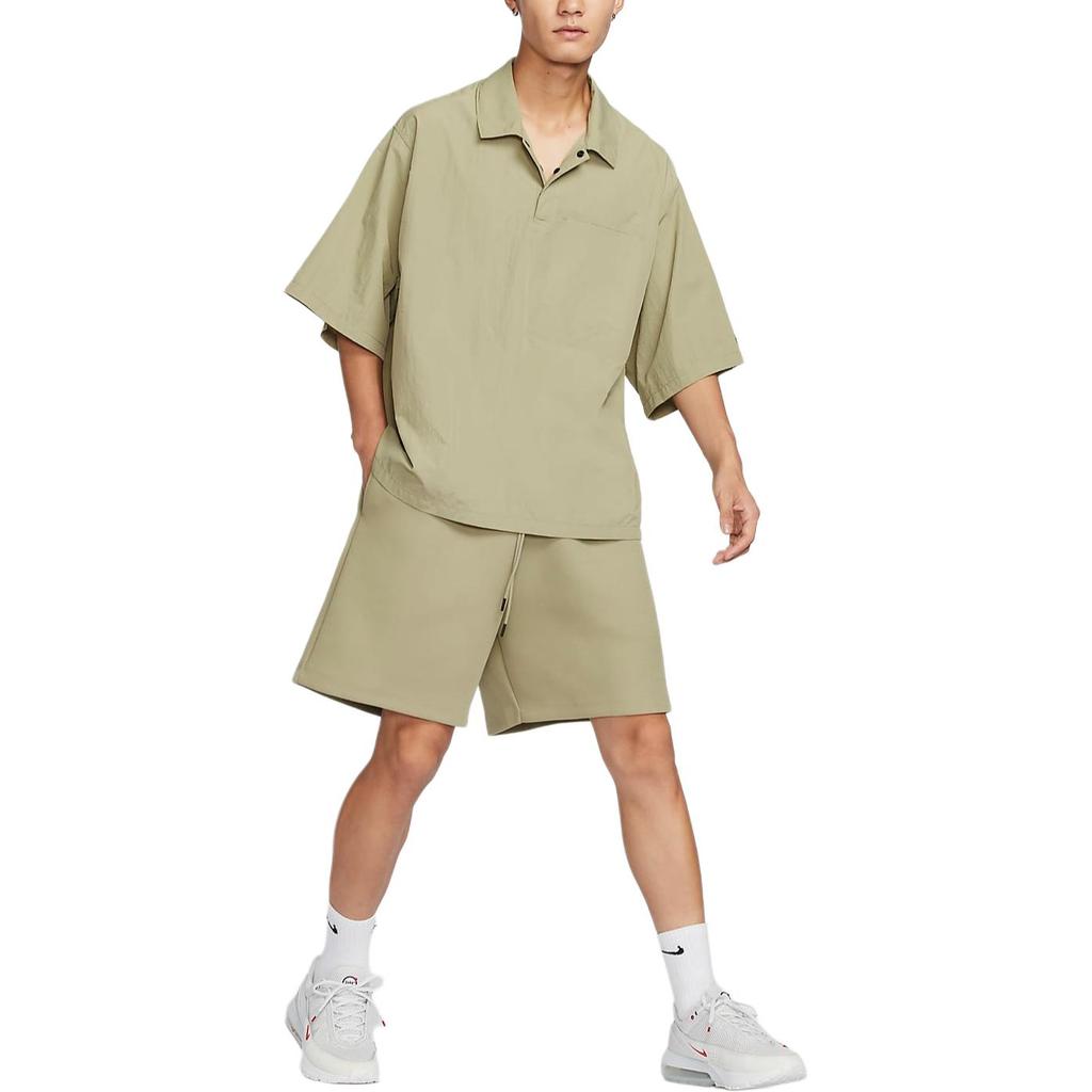 Nike Tech Fleece Comfortable Sports Shorts Men Shorts Olive-Green FZ7575-276
