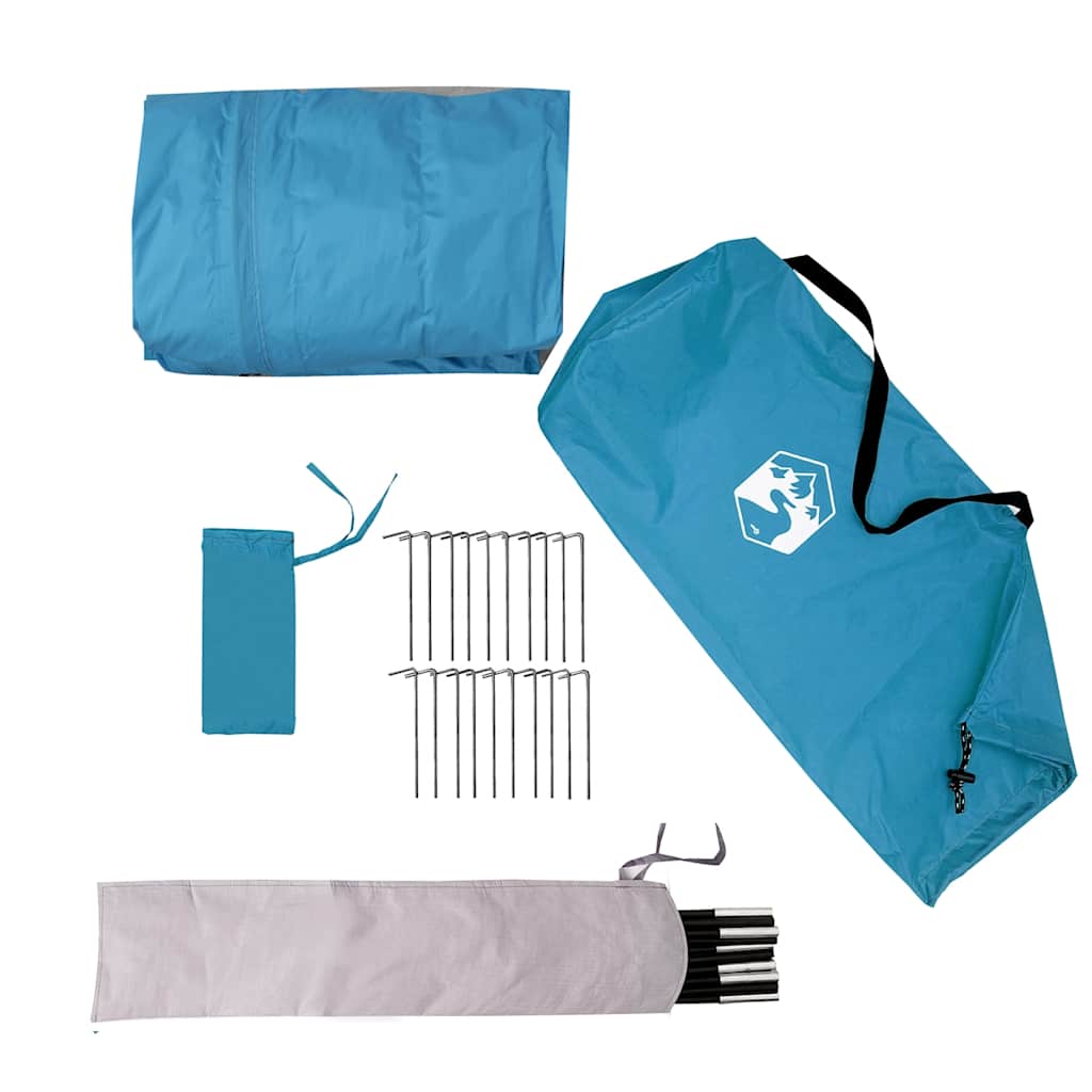 Tipi Camping Tent for 5 Persons Blue Waterproof