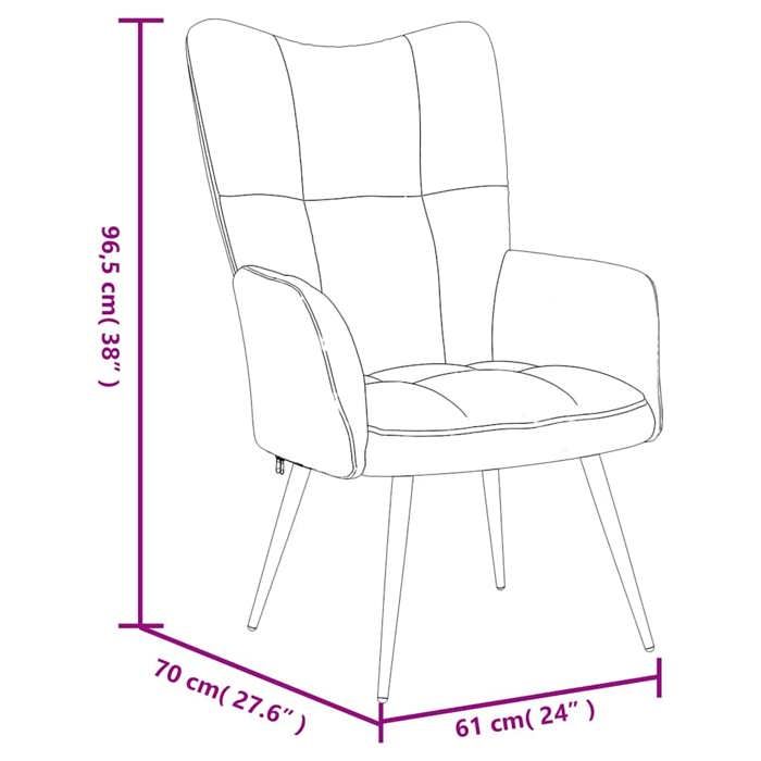 VidaXL Chaise de Relaxation avec Repose-pied Fauteuil de Détente Siège de Relaxation Chaise de Détente Salon Salle de Séjour 328090