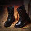 Männer Stiefel Aus Echtem Leder Herbst Warme Schnee Stiefel Männer Casual Schuhe Mode Grundlegende Stiefel Männer Punk Motorrad Stiefel D426