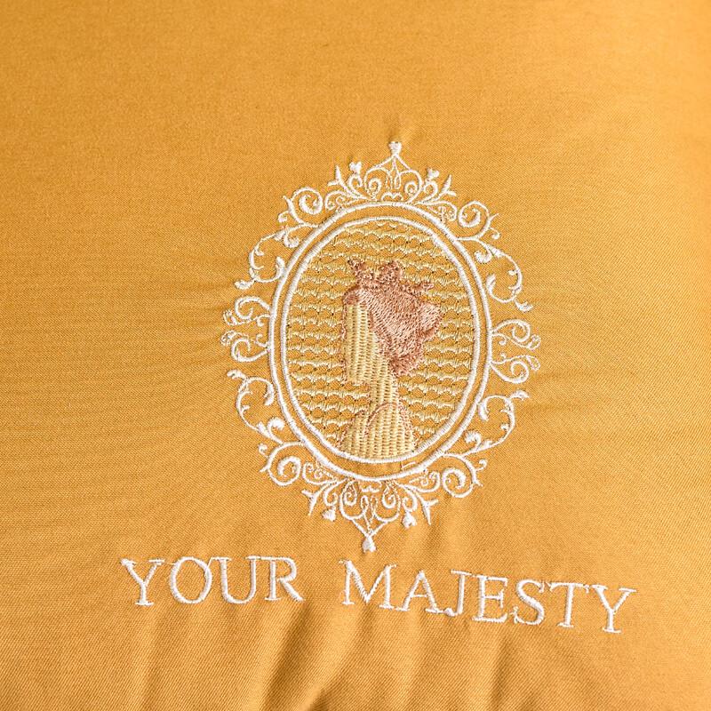 Embroidered Cloud Fleece Pillow Quilt