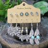 36 Pair Earrings Stud Combination Set for Women Geometric Boho Zircon  Comfortable To Wear Lightweight Gifts for Family/Friends