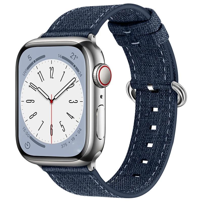 Canvas Band For Apple Watch Strap 49mm 46mm 40 41 38mm 44 45mm correa fabric Bracelet for iwatch Series 11 10 9 8 7 SE 6 ultra 3