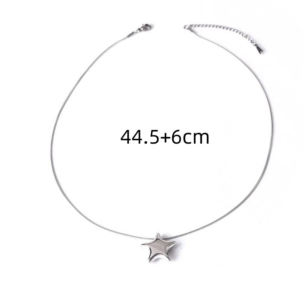 Non Fading Star Necklace Hanging Collarbone Chain Unique Gold Pendant  Women's Jewelry Gift