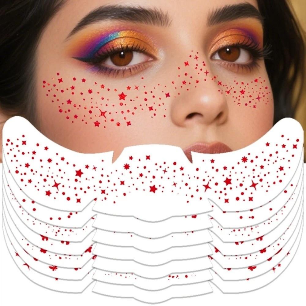 Waterproof Glitter Face Temporary Tattoo Disposable Face Tattoo Sticker  Make Up