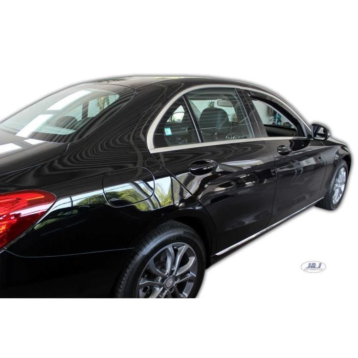 Air Deflectors - J&J AUTOMOTIVE - Mercedes C Class W205 - Smoked - Easy Installation - Reinforced Acrylic