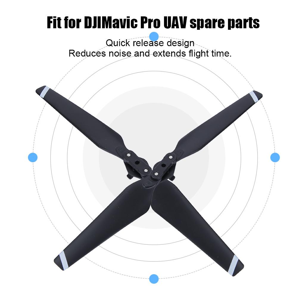 Quick Release Propellers Wing Parts Fit for DJI Mavic Pro Drone Spare Parts (White Edge)
