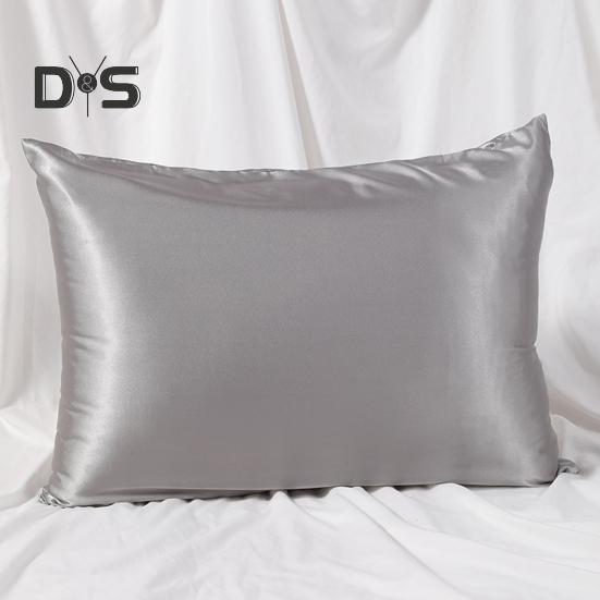 Povlak na polštář z umělého hedvábí Lesklý chladicí povlak na polštář Standardní velikost 20" x 26" Jednobarevný hladký povlak na polštář pro vlasy a pokožku
