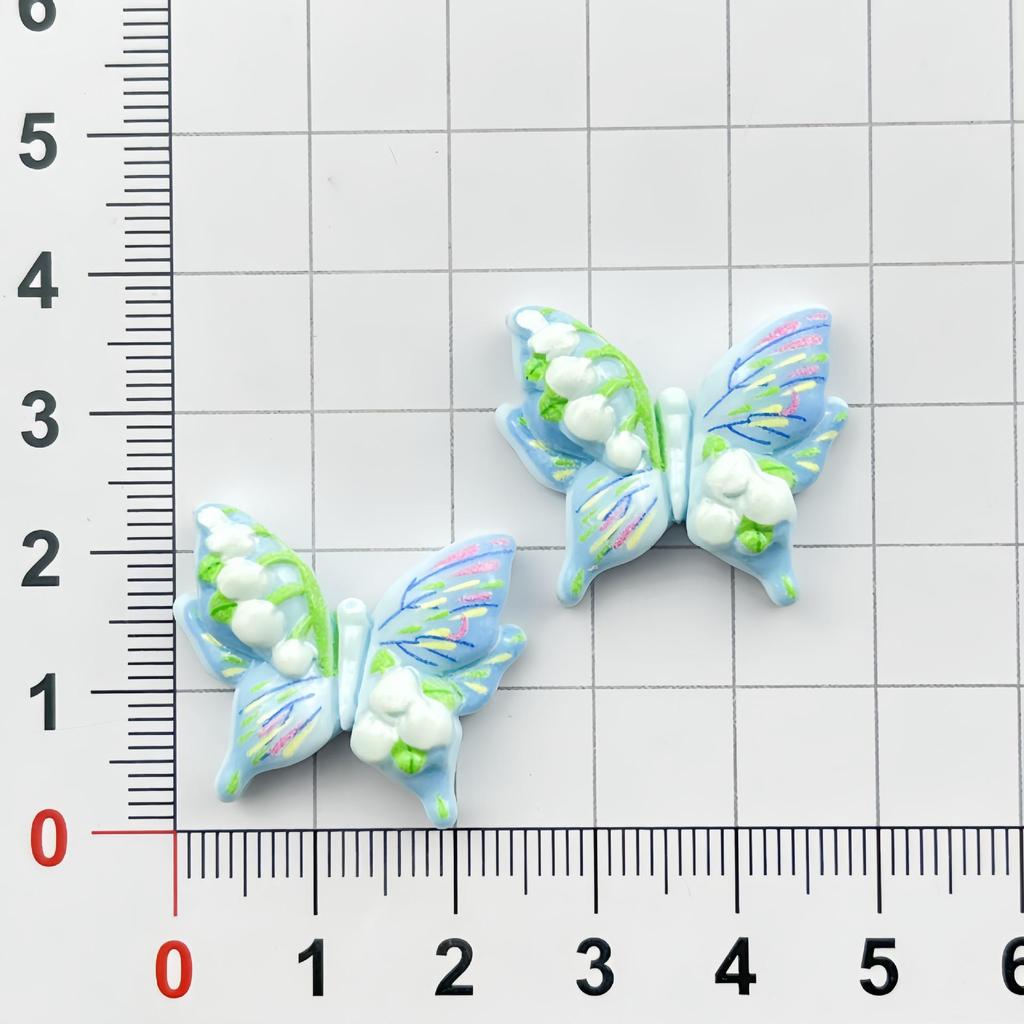 Cartoon Flowers & Butterflies Resin DIY Phone Case & Shoe Charms Hair Accessories Decorations