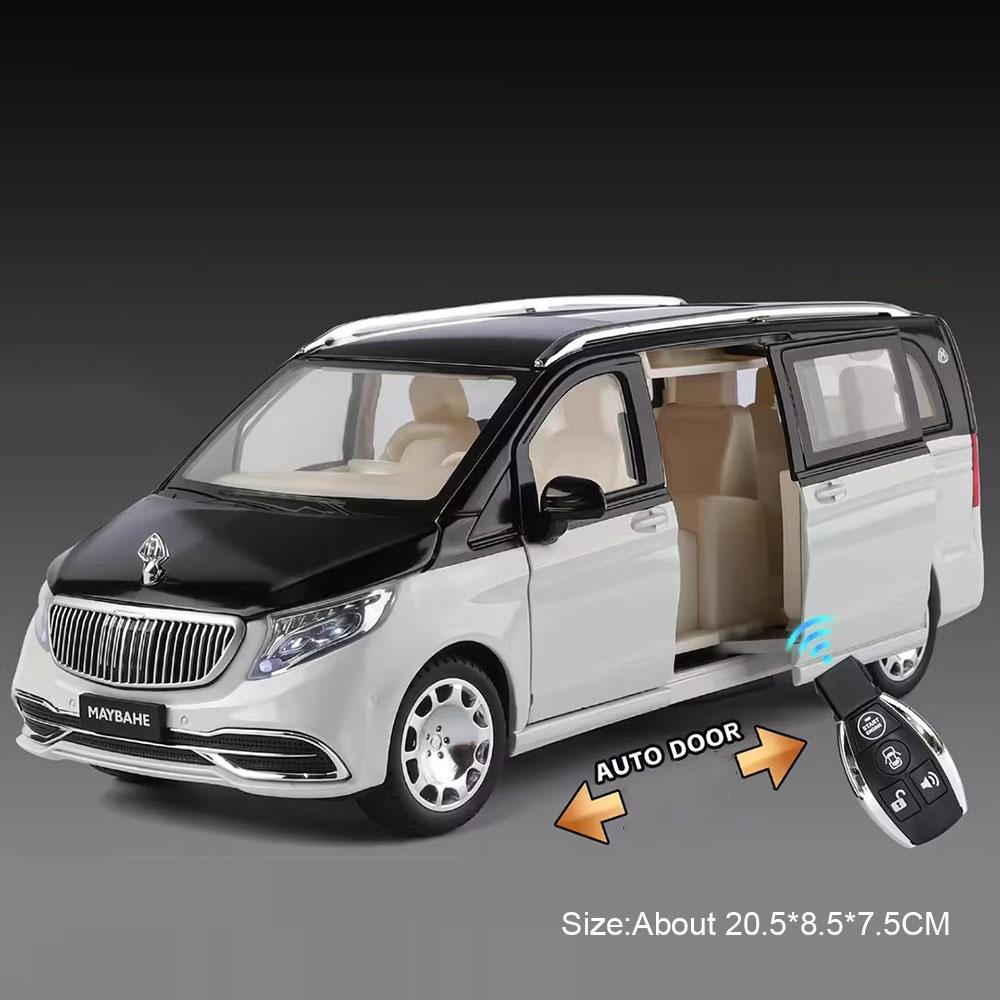 1:24 S680 Vs680 Miniatuur Modellen Speelgoed Legering Diecast Voorwielbesturing Automatische Deur Geluid Licht Voertuigen Collectie Sieraden