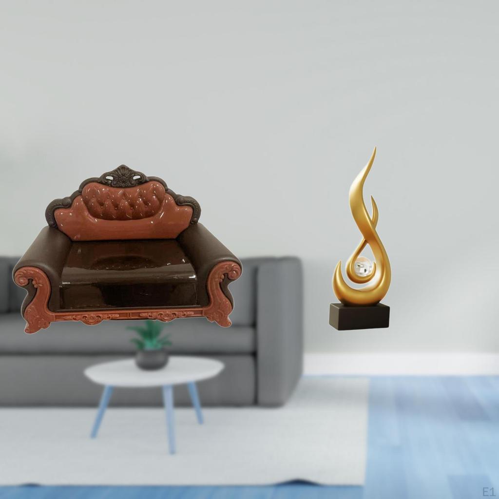 Miniature Sofa Couch Single Chair Model DIY Accessory for Micro Landscape Gift Decorations Abstract