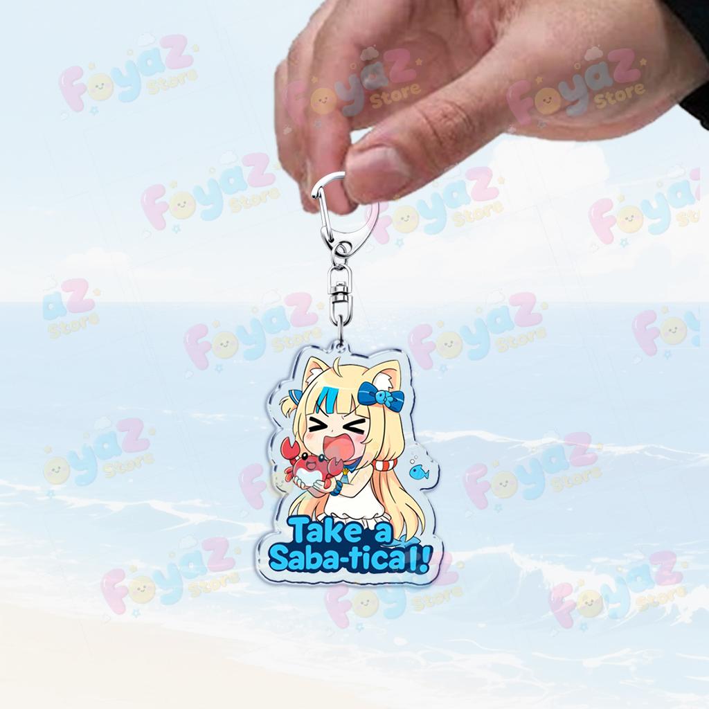 Cute Cartoon Sameko Saba Keychain Llavero Accessories Bag Cute Animal Kawaii Farming Charm Women's Keyrings Fans Gift