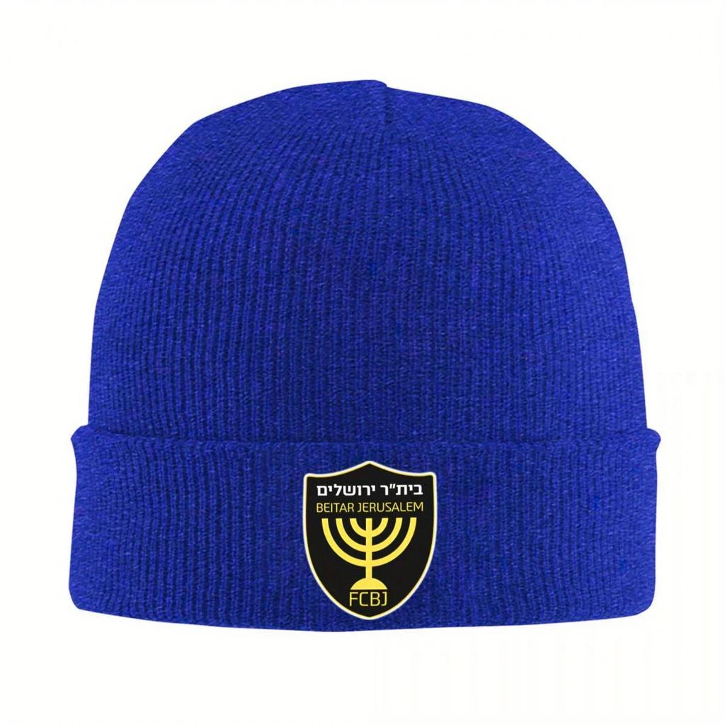 Neue Neue Beitar Jerusalem FC Mützen Beanie Mützen Muster Gestrickte Mütze Frühling Trendig Unisex Damen Hippie Thermisch Elastische Kappe