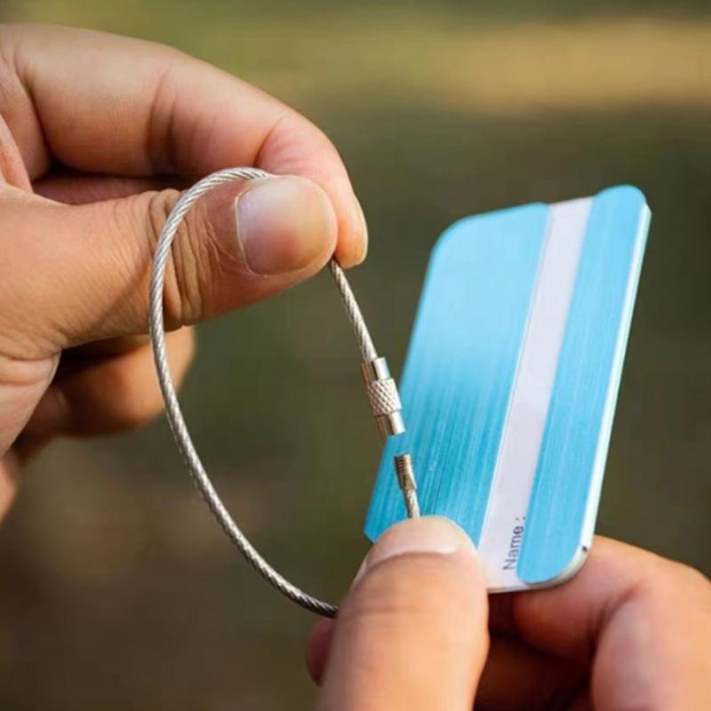 7 Pieces Practical Aluminum Alloy Luggage Labels With Privacy Protection And Wear Resistant Design Suitcase Identifier