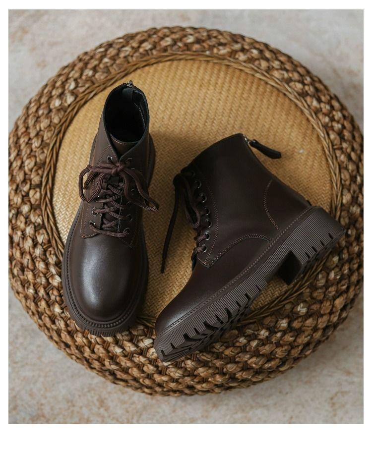 Botins Martin Femininos de Sola Macia, Estilo Britânico 2025, Plataforma Petite, Aumentam a Altura para Outono/Inverno