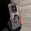 For Motorola Edge 70 Fusion Case Deluxe Transparent Electroplated Stand Four-corner Anti-fall Back Cover For Edge 70Fusion Shell