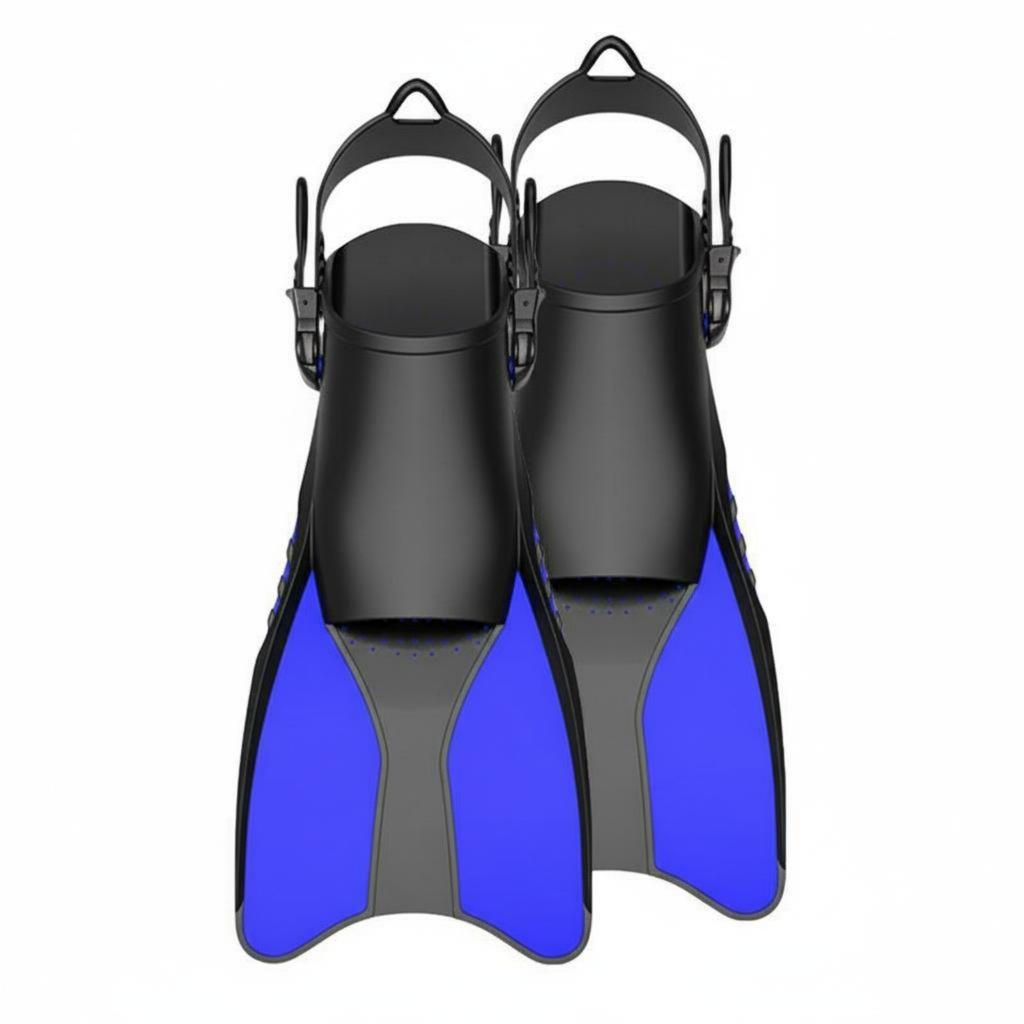Adjustable Accessible Heel Flippers Flexible Adjustable Underwater Fins Accessible Heel Aquatic Fins Soft Foot Pocket for Adults