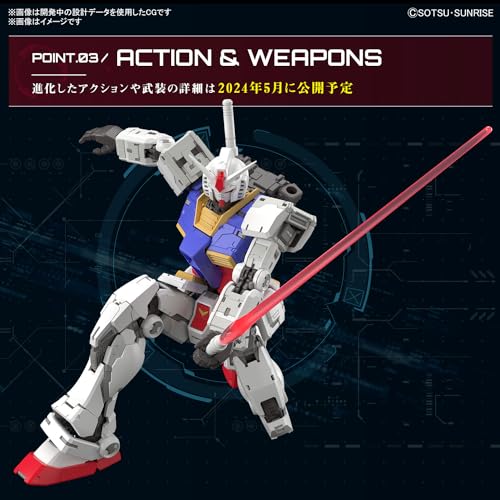 RG mobildrakt Gundam RX-78-2 Gundam Ver.2.0 1/144 skala fargekodet plastmodell