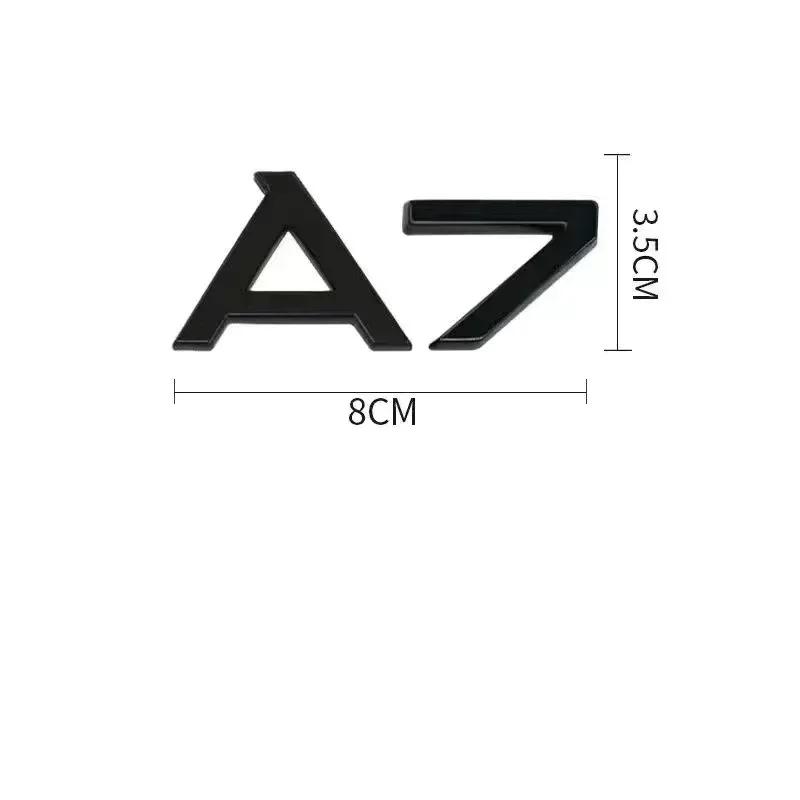 2026 7pcs/set For Audi A7 front and rear four-ring logo 2012-2018 Quattro 3.0T tail logo supercharged combined modified car sticker.