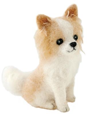 Hamanaka Filzen Flauschiger gefilzter Chihuahua Entworfen von Sachiko Susa Kit (Langer Mantel) H441-422,