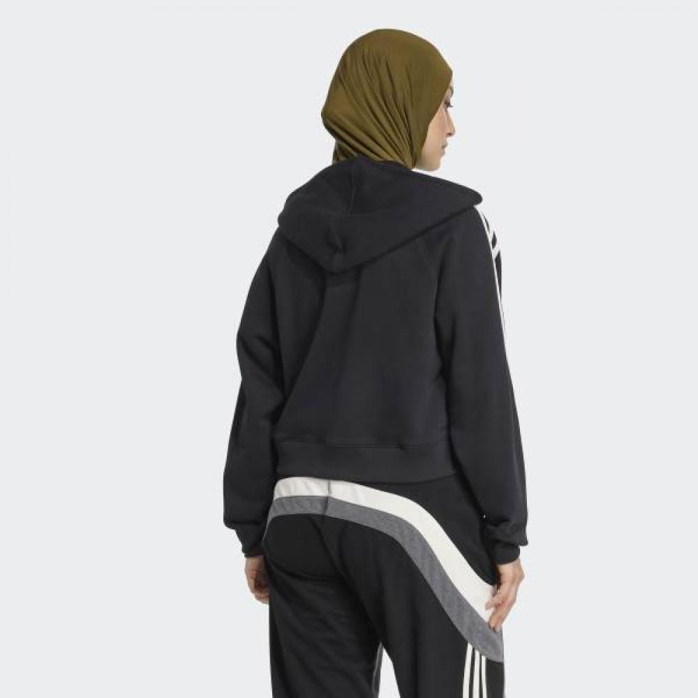 Adidas Adicolor 3 Stripes Short Zip Hoodie