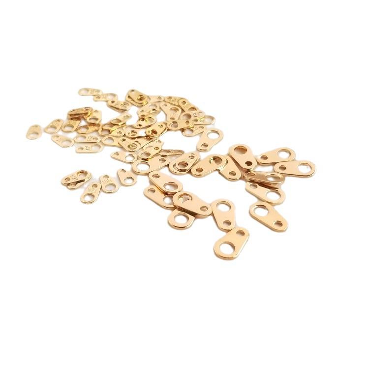14k Gold-Filled Color-Preserving Double-Hole Clasp 8-Shaped Tag for DIY Bracelets & Jewelry Making