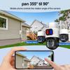 6MP Ultra HD 4G Solar Outdoor WiFi Surveillance Camera with Three Lenses