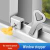 Bezpieczna blokada okienna dla dzieci bez wiercenia - Aluminiowy ogranicznik antykradzieżowy