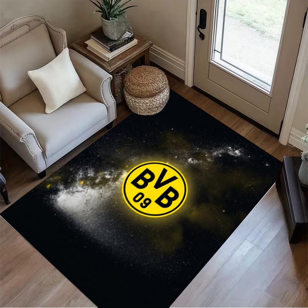 Bvb Dortmund Football Emblem Floor Mat Suitable For Dormitory Entryway Playrooms Game Room Antislip Carpet Office Home Decor Spiritual Gift