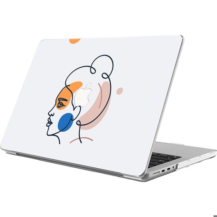 Coque de protection pour MacBook Pro 14" - BOOLING - Modèle M4/M3/M2/M1 - Anti-rayures - Design Femme - Ventilée