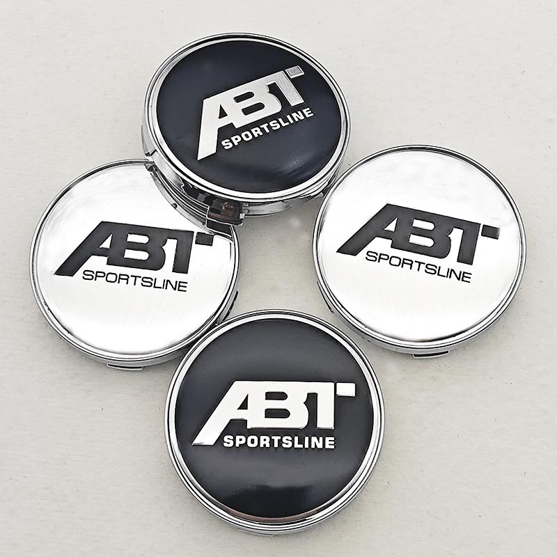 4pcs 60mm ABT logo Car Badge Wheel Center Hub Caps Badge Covers sticker Styling Accessories