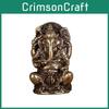 Lord Ganesa Elephant God Metal Desk Ornament For Worship And Cultural Display