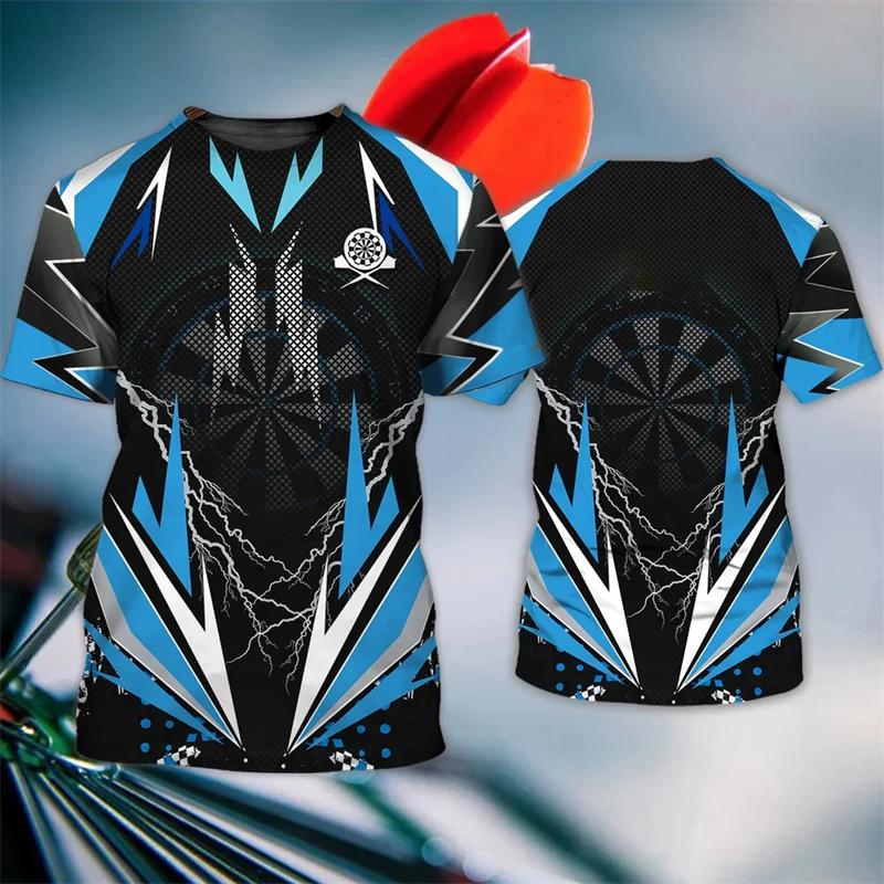 Fashion Darts Print T-Shirt For Men 2024 Casual O Neck Short Sleeve Tops Street Hip Hop Harajuku Oversized T-shirt Tracksuits