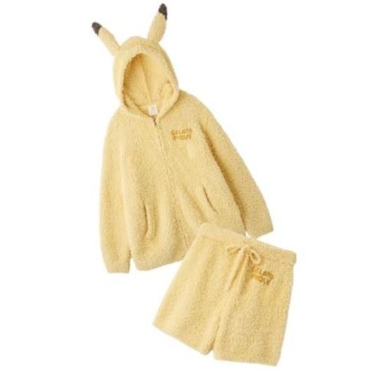 Gelato Pique Pikachu Parka Shorts Set PWNT264006 Womens Yellow F