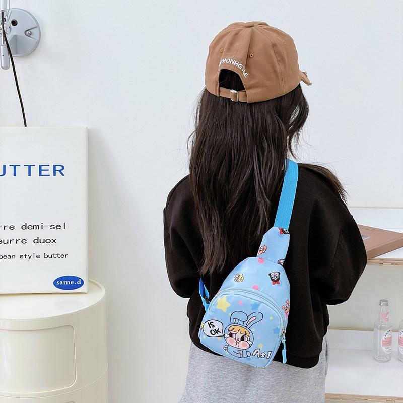 School Bag New Cartoon Breast Bag Cute Oblique Straddle Backpack Storage Accessories Mini Shoulder Bag
