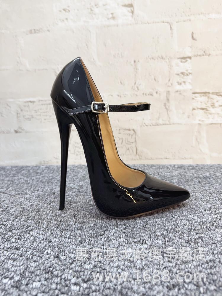 Jauni 16cm lakādas stiletto smailas purngala