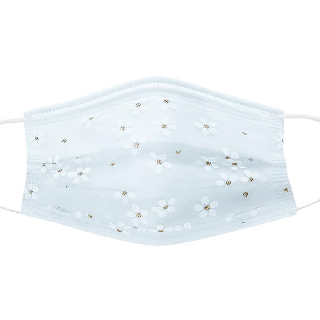 Vierschichtige bedruckte Einwegmaske für Erwachsene, atmungsaktive Mode-Maske 10 Stück