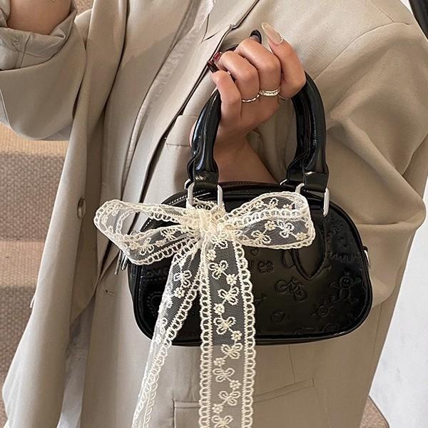 Summer high-end lace bowling bag women's new shoulder messenger bag work sundries small bag