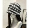 Japanese Yamamoto Style Pleated Striped Stack Hat Early Autumn Knitted Hat Street Fashionable Plain Face Small Pullover Hat