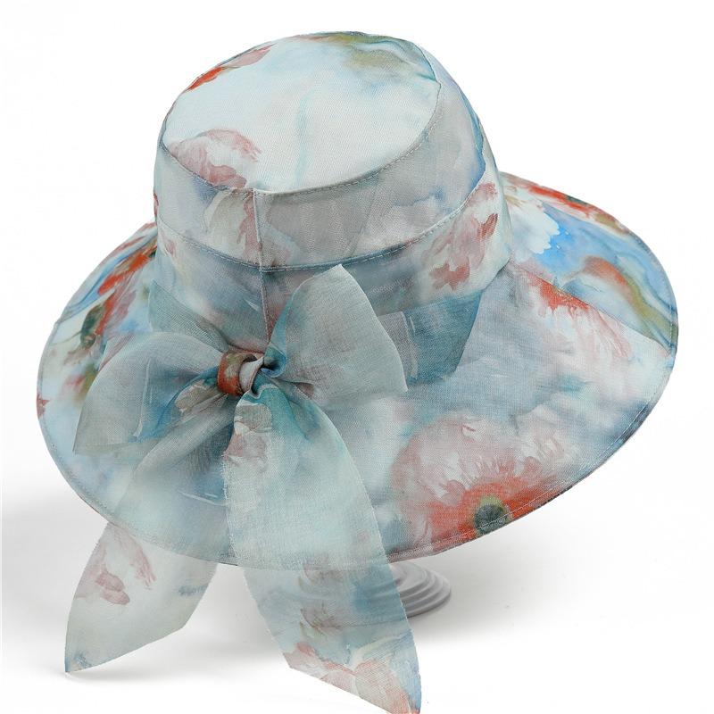 Hat Women's spring summer sun protection visor Thin fashion bucket hat Breathable basin hat
