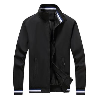 Large Zippered Baseball Side Seam Pockets Without Hood Casual Fit Jacket