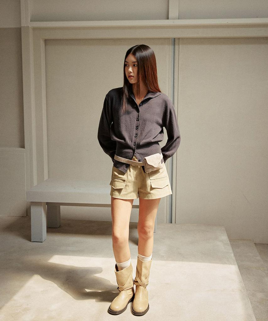 OURO Button Pocket Shorts [ Beige ]