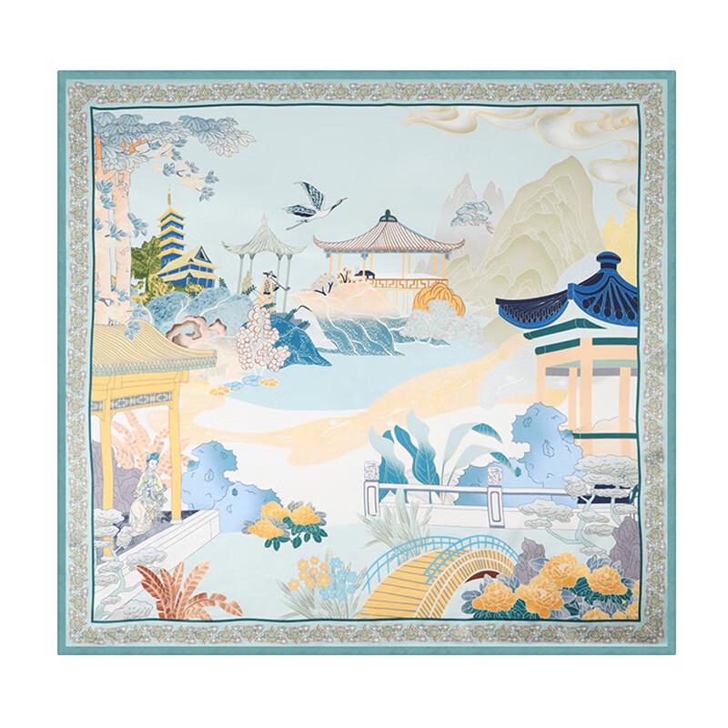 Aisi Yalan 100% Mulberry Silk Small Square Scarf