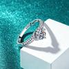 D Color 925 Sterling Silver Moissanite Ring: Elegant Women's Proposal & Wedding Jewelry