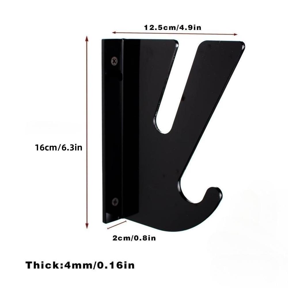 Wall-mounted Display Rack for Skateboards with Storage Hooks 2PCS