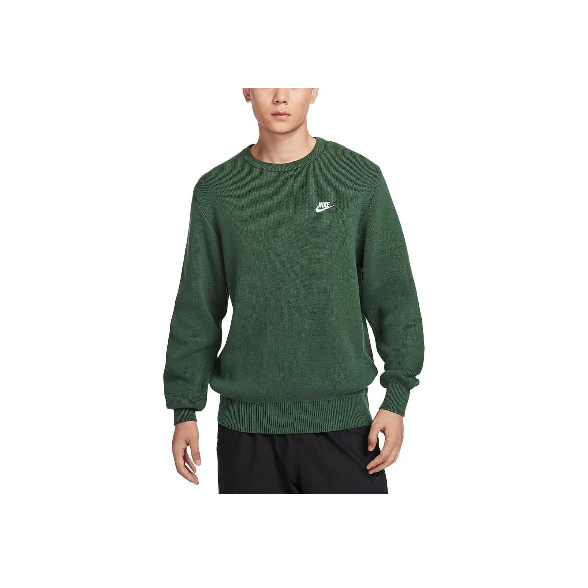 Nike Клубная мода удобный круглый вырез свитер мужской свитер Fir-Green FQ2913-323 2XL