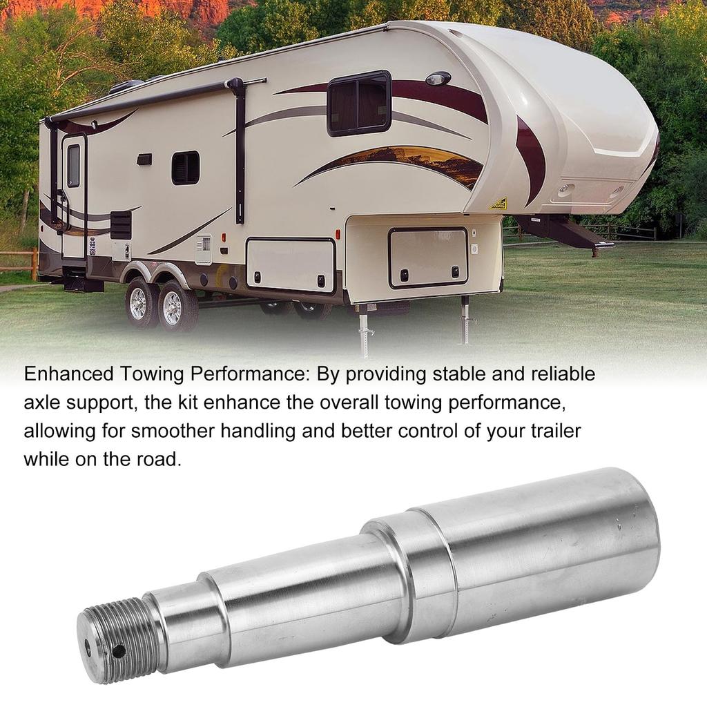 Trailer Axle Kit 3500 Lb 25mm To 35mm Robust Metal Trailer Idler Hub Kit Anti Shaking 5 Studs 4.5in Bolts for Cargo Boat