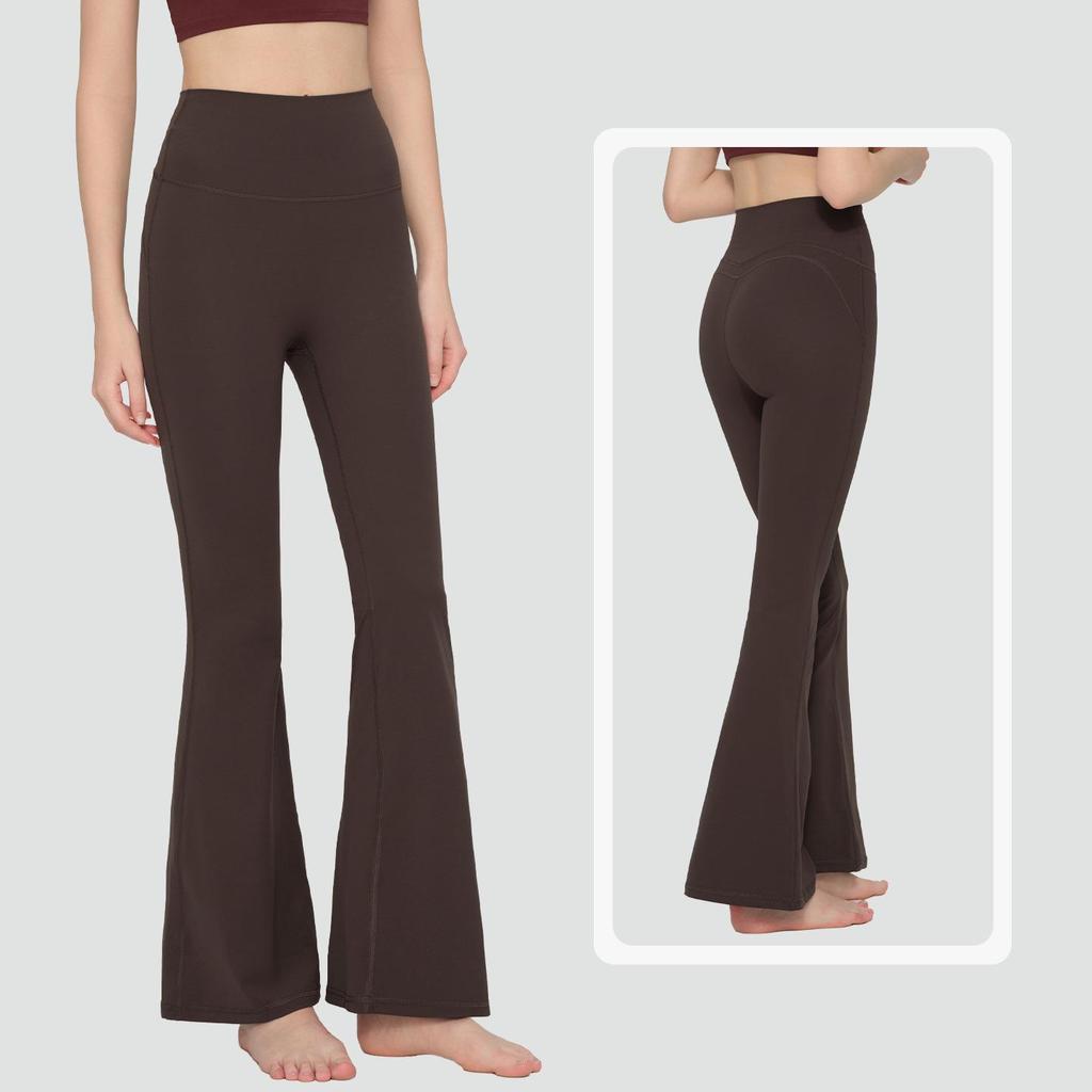 Nude Feel Flare High Waist Yoga Pants for Women - Slimming, Elastic, Casual Pilates Fitness Pants