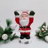 Resin Santa Claus Statues Holding Snack Tray Christmas Figurine With Tre Holder Cake Dessert Stand Fruit Plate For Xmas Party